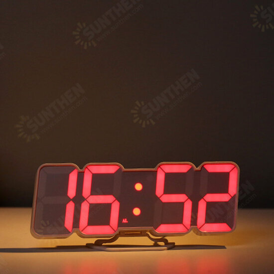 30 Digital RGB LED Alarm Clock Remote Control Temperature Humidity Desktop Alarm Clock Voice Control Wall Mounted Clock