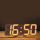 30 Digital RGB LED Alarm Clock Remote Control Temperature Humidity Desktop Alarm Clock Voice Control Wall Mounted Clock