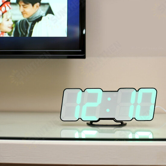 30 Digital RGB LED Alarm Clock Remote Control Temperature Humidity Desktop Alarm Clock Voice Control Wall Mounted Clock