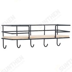 3/4/5 Hooks Wood Wall-mounted Shelf Hook Storage Rack Wall Decoration Coat Hanging Desktop Organizer 3/4/5 Hooks Wood Wall-mounted Shelf Hook Storage Rack Wall Decoration Coat Hanging Desktop Organizer