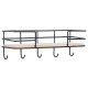3/4/5 Hooks Wood Wall-mounted Shelf Hook Storage Rack Wall Decoration Coat Hanging Desktop Organizer