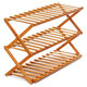 3/4/5/6 Tiers Bamboo Flower Rack Plant Storage Shelf Shoes Rack Bookshelf Indoor Outdoor Garden Planter Flower Pot Stand Home Office Decor