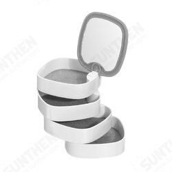 360 ° Rotating Jewelry Box 4 Layers Rotating Storage Box Organizer with Cover and Mirror Jewelry Box Stud Earring Jewelry Storage Box 360 ° Rotating Jewelry Box 4 Layers Rotating Storage Box Organizer with Cover and Mirror Jewelry Box Stud Earring Jewelry Storage Box