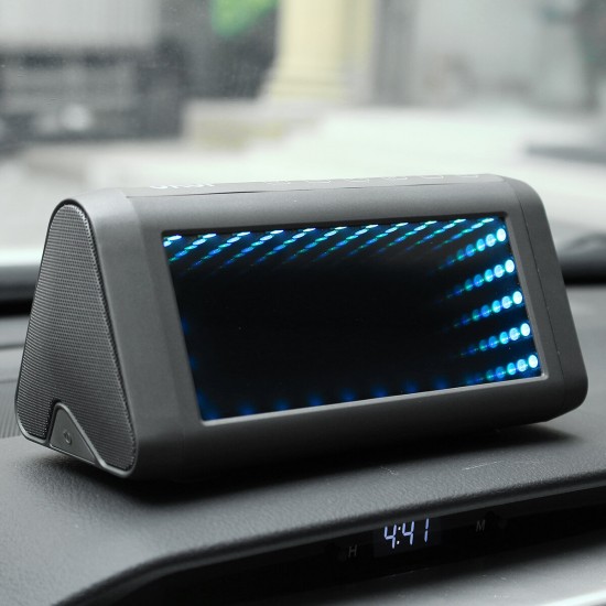 3D LED Mirror Bluetooth Speaker Light Outdoor Portable Built-in Battery NFC Sensor Stereo Speaker with Acrylic Lens