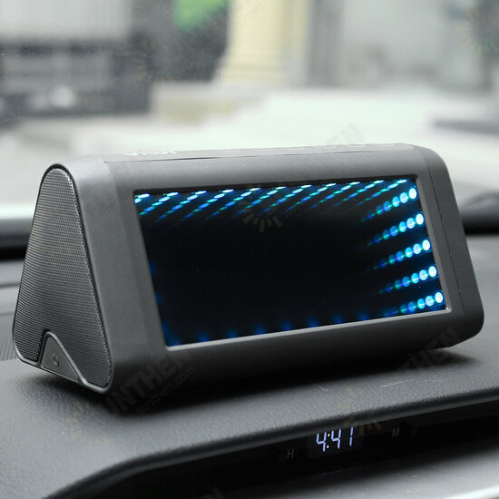 3D LED Mirror Bluetooth Speaker Light Outdoor Portable Built-in Battery NFC Sensor Stereo Speaker with Acrylic Lens