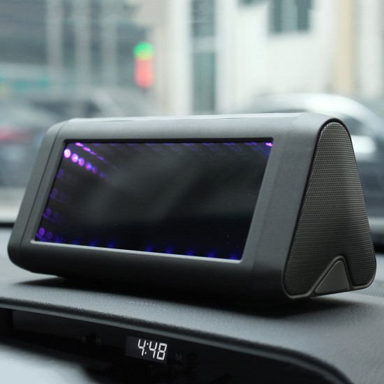 3D LED Mirror Bluetooth Speaker Light Outdoor Portable Built-in Battery NFC Sensor Stereo Speaker with Acrylic Lens