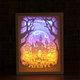 3D LED Night Light Paper Carving Table Lamp For Home Bedroom Family Dining Table Christmas Festive Desk Art Deco