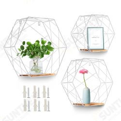 3Pcs/set Hexagonal Wall Mounted Shelves Floating Wall Storage Rack Holder Organizer Display Stand Home Office Decor 3Pcs/set Hexagonal Wall Mounted Shelves Floating Wall Storage Rack Holder Organizer Display Stand Home Office Decor