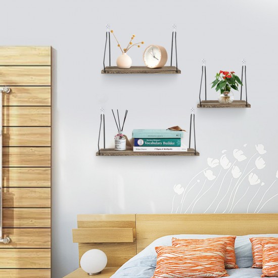 3Pcs/set Wall Mounted Shelves Floating Storage Rack Holder Space Saving Organizer Display Stand Home Office Decor