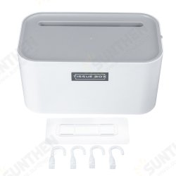 4 Hooks Toilet Tissue Box Paper Napkin Holder Case Punch-Free Wall Mounted 4 Hooks Toilet Tissue Box Paper Napkin Holder Case Punch-Free Wall Mounted