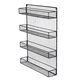 4 Layers Wall Mounted Spice Can Holder Kitchen Door Iron Storage Rack Cabinet Hanging Organizer Home Supplies