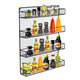 4 Layers Wall Mounted Spice Can Holder Kitchen Door Iron Storage Rack Cabinet Hanging Organizer Home Supplies