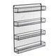 4 Layers Wall Mounted Spice Can Holder Kitchen Door Iron Storage Rack Cabinet Hanging Organizer Home Supplies