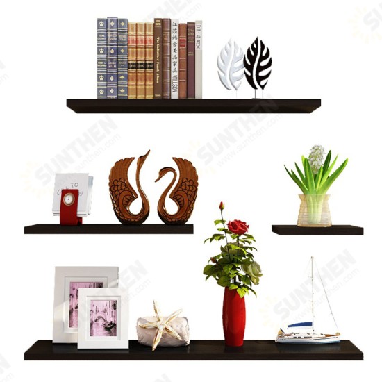 4 Pcs/Set DIY Wall Shelves Shelf Floating Display Decor Home Wood Wall Mounted