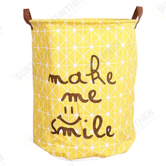 40*50 Canvas Waterproof Dirty Clothes Basket Children's Toy Storage Basket Cartoon Fabric Bathroom Dirty Clothes Bucket Sundries Storage Bucket