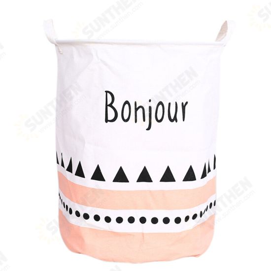 40*50 Canvas Waterproof Dirty Clothes Basket Children's Toy Storage Basket Cartoon Fabric Bathroom Dirty Clothes Bucket Sundries Storage Bucket