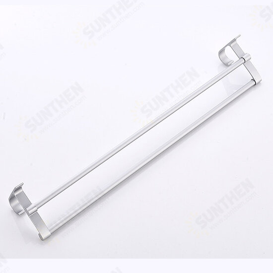 40/50/60cm Double Bar Towel Rack Shelf Bathroom Wall Mounted Shower Towel Holder Aluminum Hanger