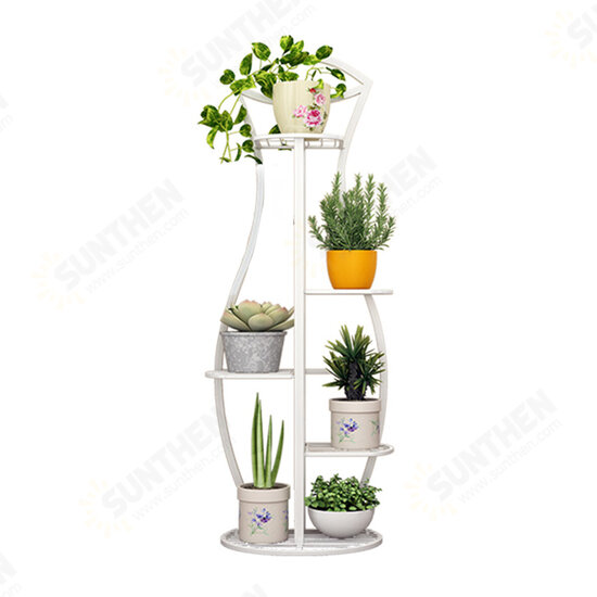 4/5 Tiers Iron Plant Stand Flower Pot Rack Metal Garden Storage Shelf Book File Display Rack Bookshelf Home Office Furniture