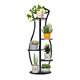 4/5 Tiers Iron Plant Stand Flower Pot Rack Metal Garden Storage Shelf Book File Display Rack Bookshelf Home Office Furniture