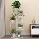 4/5 Tiers Iron Plant Stand Flower Pot Rack Metal Garden Storage Shelf Book File Display Rack Bookshelf Home Office Furniture