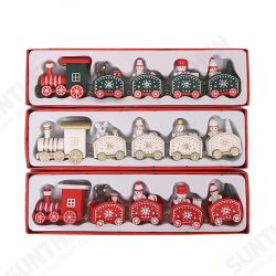 5 Knots Christmas Little Train Wooden Train with Snowman Bear Christmas Decorations for Home Ornaments Gift Kids Toys 5 Knots Christmas Little Train Wooden Train with Snowman Bear Christmas Decorations for Home Ornaments Gift Kids Toys