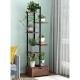 5 Layers Plate Floor Balcony Shelf with Drawer Green Flower Shelf Decoration Home Living Room Ornament Supplies