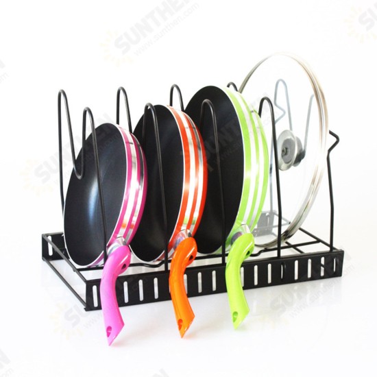 5/8 Tiers Kitchen Storage Racks Organizer Pan Cookware Lid Pantry Holder Stand