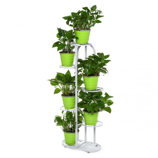 6 Tiers Metal Plant Stand Flower Pot Holder Plant Display Shelves for Garden Home Office Indoor Outdoor
