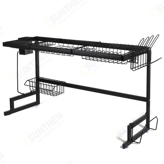 65/85cm Dish Drain Rack Kitchen Sink Dish Drying Shelf Tableware Cup Bowl Storage Tray Holder Organizer 65/85cm Dish Drain Rack Kitchen Sink Dish Drying Shelf Tableware Cup Bowl Storage Tray Holder Organizer