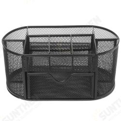 9 Storage Multi-functional Desk Organizer Metal Storage Grid Pen Holder Stationery Container Box Office School Supplies 9 Storage Multi-functional Desk Organizer Metal Storage Grid Pen Holder Stationery Container Box Office School Supplies
