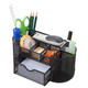 9 Storage Multi-functional Desk Organizer Metal Storage Grid Pen Holder Stationery Container Box Office School Supplies