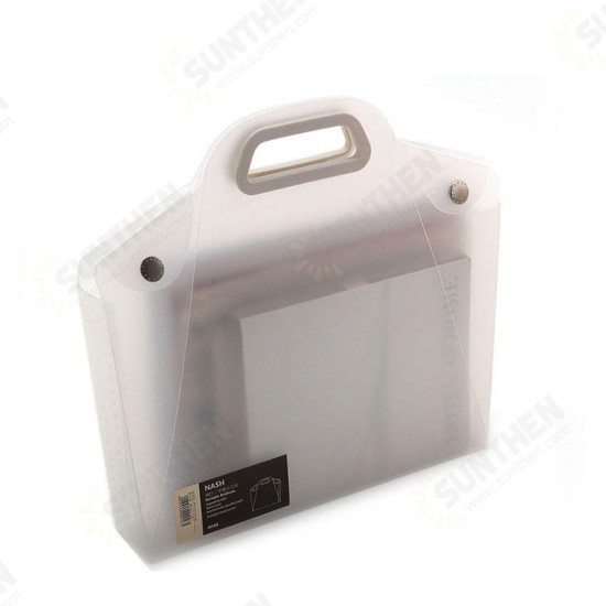 A4 Durable Transparent File Folder Files Bag Document Folder Double Buckle School Office Appliance