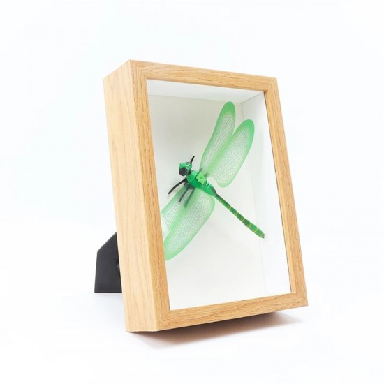 A4/6/8/10 inch 3D Hollow Photo Frame Wood Butterfly Dragonfly Dry Flower Frame Home Office Desktop Ornament Gift Supplies
