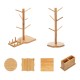 Bamboo Cup Mat Water Cup Storage Rack Creative Cup Organizing Shelf Household Office Living Wooden Gifts Supplies