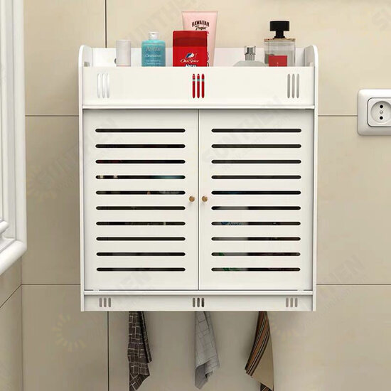 Bathroom Wall Mounted Storage Rack Towels Shower Gel Shampoo Organizer Home Office Living Room Kitchen Furniture