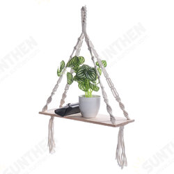 Bohemia Macrame Woven Wood Mount Shelf Tapestry Tassel Wall Hanging Storage Rack Home Office Decorations Bohemia Macrame Woven Wood Mount Shelf Tapestry Tassel Wall Hanging Storage Rack Home Office Decorations