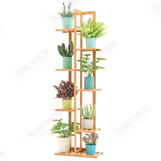 Bookshelf 5/6/7 Tiers Plant Stand Flower Shelf Multi-level Indoor Balcony Green Porch Solid Wood Living Room Floor-mounted Multi-meat Racks Space Saving