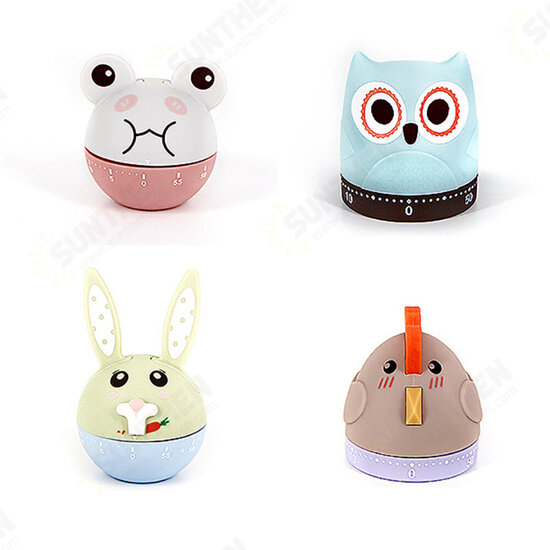 Cartoon Animal Shape Timer Multifunction Study Time Management Kitchen Cooking Countdown Mechanical Timer Reminder