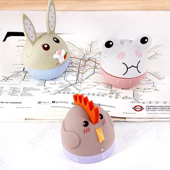 Cartoon Animal Shape Timer Multifunction Study Time Management Kitchen Cooking Countdown Mechanical Timer Reminder