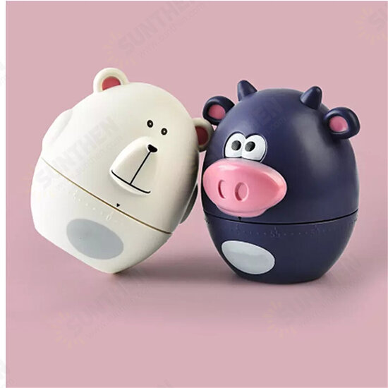 Cartoon Mechanical Timer 55 Minutes Timer Kitchen Cooking Baking Student Learning Test Timer Portable for Home Timer