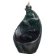 Ceramic Backflow Incense Burner Holder Handmade Black Incense Censer Home Furniture Decor with 10pcs Cones