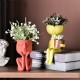 Character Portrait Flower Pot Resin Abstract Human Face Flower Pot Home Desktop Case Micro Landscape Decoration