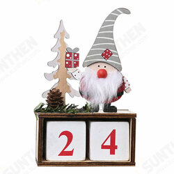Christmas Count Down Calendar Pine Cone Santa Claus Wooden Ornament Home Office Decor Christmas Count Down Calendar Pine Cone Santa Claus Wooden Ornament Home Office Decor