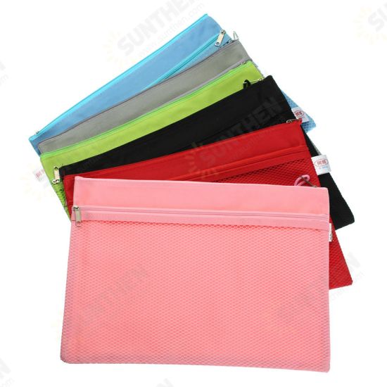 Colorful Double Layer Canvas Cloth Zipper Book Pencil Pen Case Bag File Document Bags Colorful Double Layer Canvas Cloth Zipper Book Pencil Pen Case Bag File Document Bags
