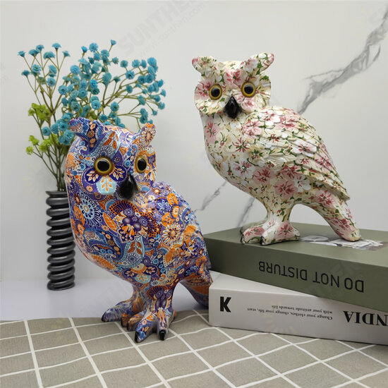 Colorful Owl Ornaments Creative Creative Art Animal Resin Crafts Home Office Desktop Decorations Accessories Colorful Owl Ornaments Creative Creative Art Animal Resin Crafts Home Office Desktop Decorations Accessories