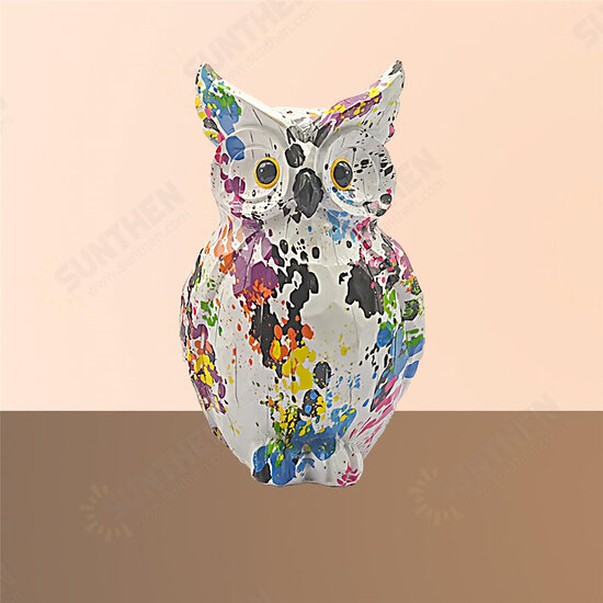 Colorful Owl Ornaments Creative Creative Art Animal Resin Crafts Home Office Desktop Decorations Accessories Colorful Owl Ornaments Creative Creative Art Animal Resin Crafts Home Office Desktop Decorations Accessories