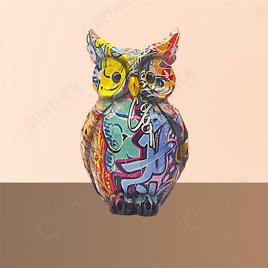 Colorful Owl Ornaments Creative Creative Art Animal Resin Crafts Home Office Desktop Decorations Accessories Colorful Owl Ornaments Creative Creative Art Animal Resin Crafts Home Office Desktop Decorations Accessories