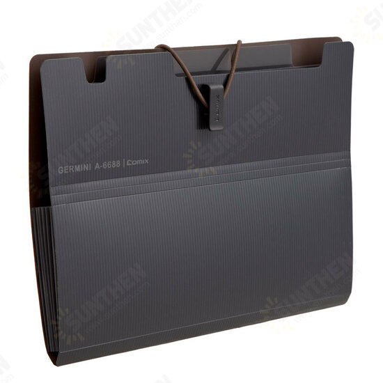 A7626 Expanding File Folder A5 Organ Bag 6 Pockets Desktop Organizer Paper Holder Document Folder School Supplies