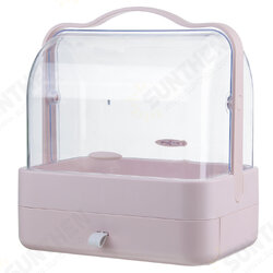 Cosmetic Storage Box Transparent Dust Cover Desktop Makeup Organizer Household Portable Shelf Cosmetic Storage Box Transparent Dust Cover Desktop Makeup Organizer Household Portable Shelf