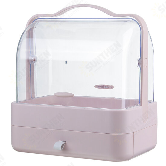 Cosmetic Storage Box Transparent Dust Cover Desktop Makeup Organizer Household Portable Shelf Cosmetic Storage Box Transparent Dust Cover Desktop Makeup Organizer Household Portable Shelf